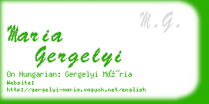 maria gergelyi business card